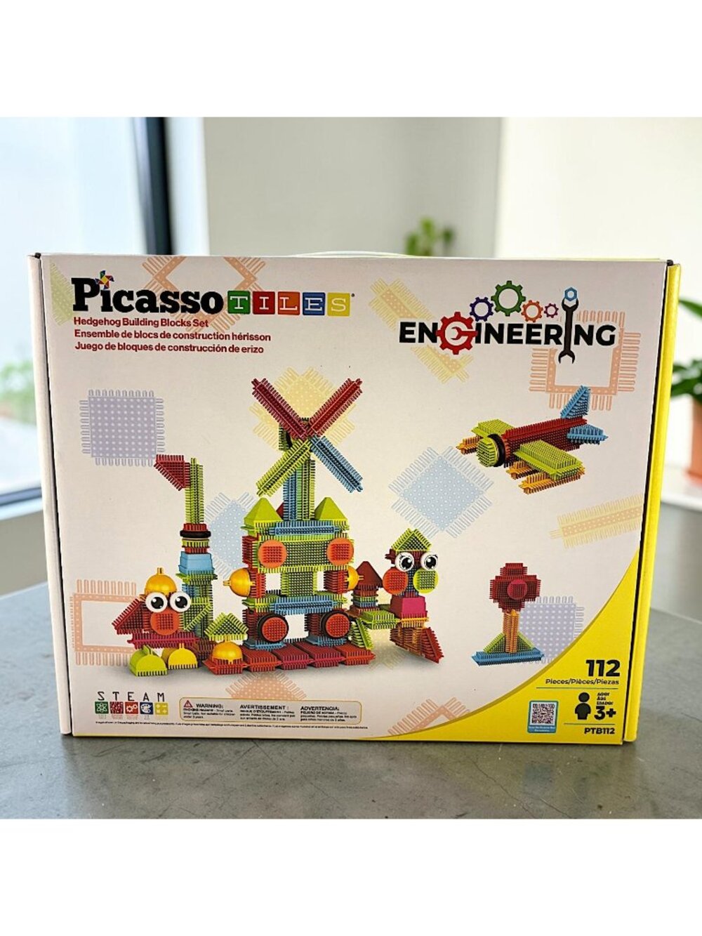 Picasso Tiles Hedgehog Blocks 112 Piece Set PTB112 Hedgehog Building Blocks Set